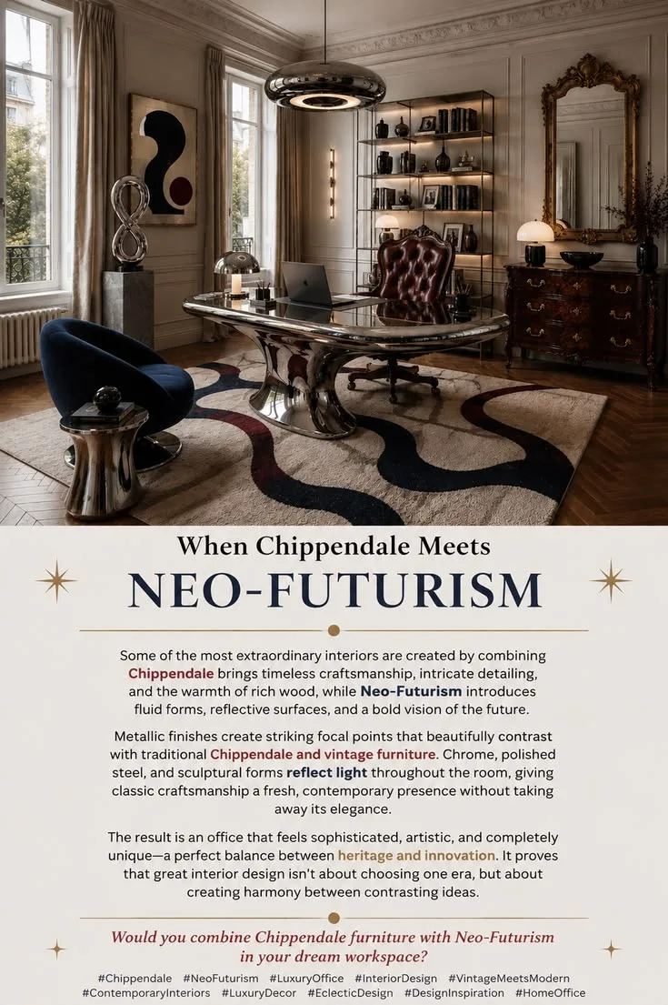 Chippendale trifft Neo-Futurismus: Homeoffice-Ideen