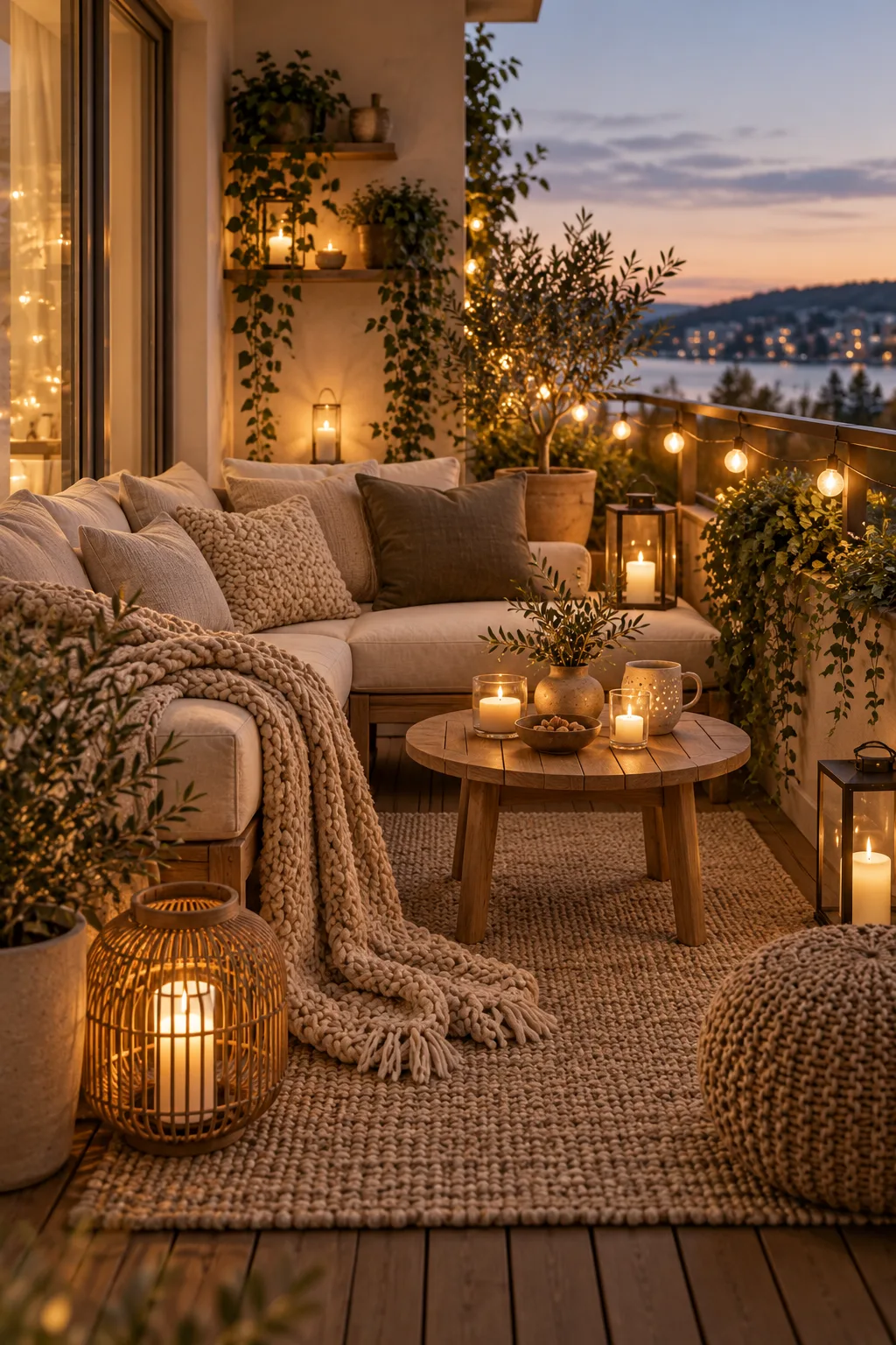 Und sogar der Balkon kann Hygge